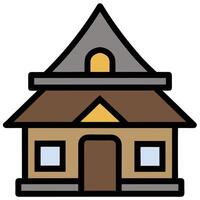 A house with a roof and a window vector