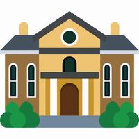 A house with a front porch and a front door vector
