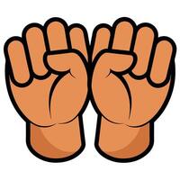 Two hands with fingers up in the air vector