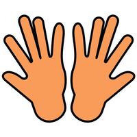 Two hands with one hand up and one hand down vector