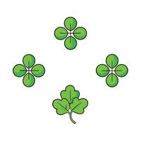 Four leaf clover icon illustration vector