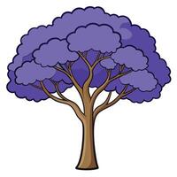 A purple tree with a white background vector