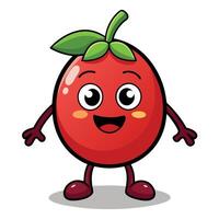A cartoon tomato character with arms and legs vector