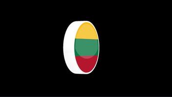 Editable 3D Lithuania Flag Popup Overlay for Stock and Social Media Content video