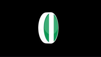 Editable 3D Nigeria Flag Popup Overlay for Stock and Social Media Content video