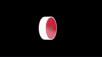 Editable 3D Morocco Flag Popup Overlay for Stock and Social Media Content video