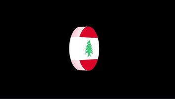 Editable 3D Lebanon Flag Popup Overlay for Stock and Social Media Content video