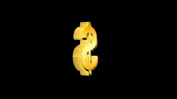 Editable 3D Dollar Sign Popup Overlay for stock and Social Media Content video