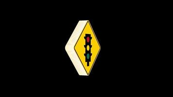 Editable 3D Traffic Light Sign Popup Overlay for stock and Social Media Content video