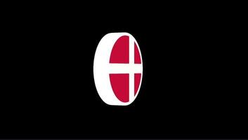 Editable 3D Denmark Flag Popup Overlay for Stock and Social Media Content video
