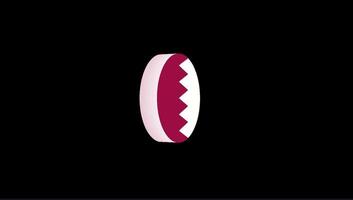 Editable 3D Bahrain Flag Popup Overlay for Stock and Social Media Content video