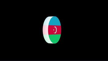 Editable 3D Azerbaijan Flag Popup Overlay for Stock and Social Media Content video