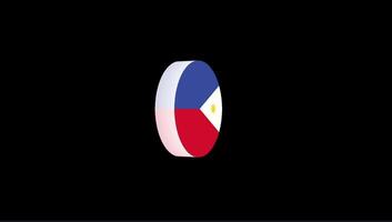Editable 3D Philippines Flag Popup Overlay for Stock and Social Media Content video