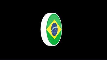 Editable 3D Brazil Flag Popup Overlay for Stock and Social Media Content video