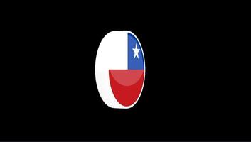 Editable 3D Chile Flag Popup Overlay for Stock and Social Media Content video