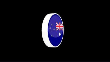 Editable 3D Australia Flag Popup Overlay for Stock and Social Media Content video