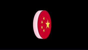 Editable 3D China Flag Popup Overlay for Stock and Social Media Content video
