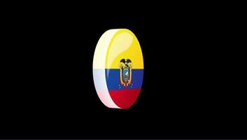 Editable 3D Ecuador Flag Popup Overlay for Stock and Social Media Content video