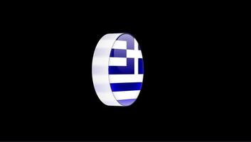 Editable 3D Greece Flag Popup Overlay for Stock and Social Media Content video