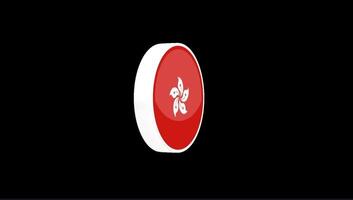Editable 3D Hong Kong Flag Popup Overlay for Stock and Social Media Content video