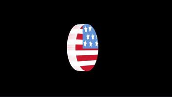 Editable 3D America Flag Version 2 Popup Overlay for Stock and Social Media Content video