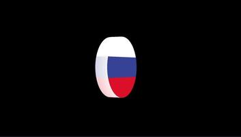 Editable 3D Russia Flag Popup Overlay for Stock and Social Media Content video