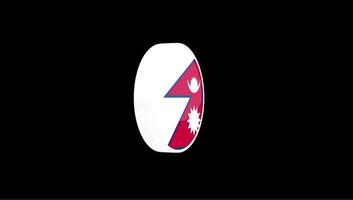 Editable 3D Nepal Flag Popup Overlay for Stock and Social Media Content video