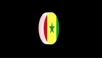 Editable 3D Senegal Flag Popup Overlay for Stock and Social Media Content video