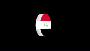 Editable 3D Iraq Flag Popup Overlay for Stock and Social Media Content video