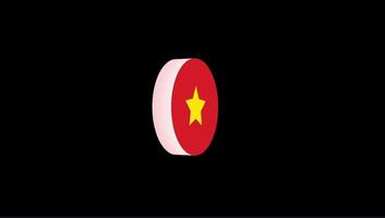 Editable 3D Vietnam Flag Popup Overlay for Stock and Social Media Content video