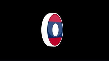 Editable 3D Laos Flag Popup Overlay for Stock and Social Media Content video