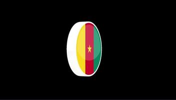 Editable 3D Cameroon Flag Popup Overlay for Stock and Social Media Content video