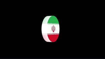 Editable 3D Iran Flag Popup Overlay for Stock and Social Media Content video