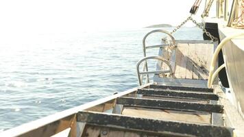 Intricate Close-Up of Rigging and Ladder for Tourist Yacht Launching video