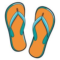 Flip flops white background vector
