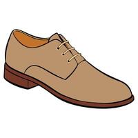 A brown shoe on a white background vector