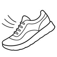 Shoe running white background vector