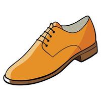 An orange shoe on a white background vector