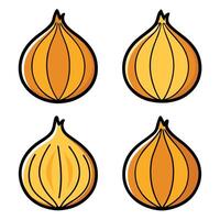 Onion illustration white background vector