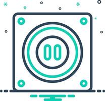 Mix icon for pause vector
