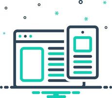 Mix icon for responsive design vector