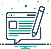 Mix icon for blog vector