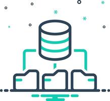 Mix icon for hosting vector
