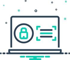 Mix icon for security vector