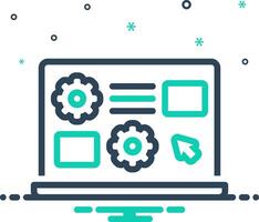 Mix icon for user interface vector