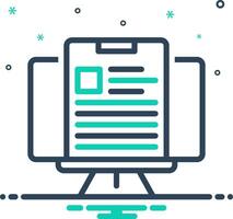 Mix icon for briefing vector