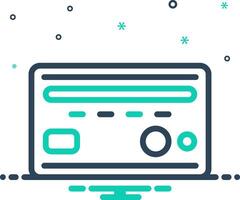 Mix icon for credit card vector