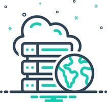 Mix icon for web server vector