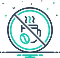 Mix icon for no caffeine vector