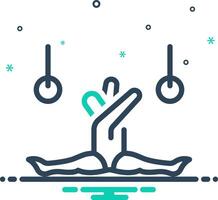 Mix icon for gymnastics vector